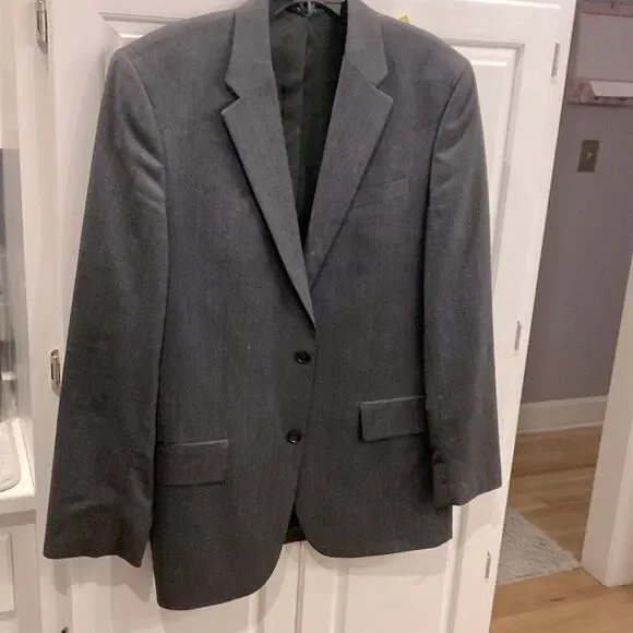 Banana Republic dark Gray Wool Classic Two Button Suit Set 42L 32x34